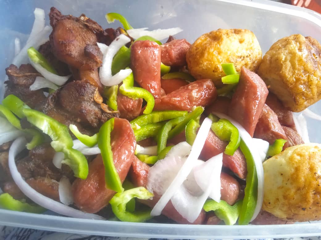 Beef and Sausage with Chicken Vegetables